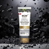 WOW Charcoal + Glycolic Acid Detoxifying Face Wash | Oil Control & Gentle Exfoliation