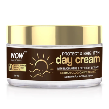 WOW Day Cream With Niacinamide & Beetroot Extract | 50 ml