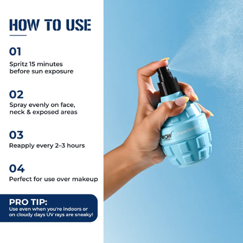 WOW Aqua-Beem Sunscreen Mist SPF 50 PA++++ For All Skin Types | 150 ml