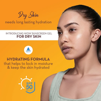 WOW Sunscreen Gel For Dry Skin | SPF 50 PA++++ | 50 ml