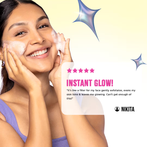 Nykaa Naturals Rice Water & Glycolic Acid Face Wash For Gentle Exfoliation & Glow-For All Skin Types