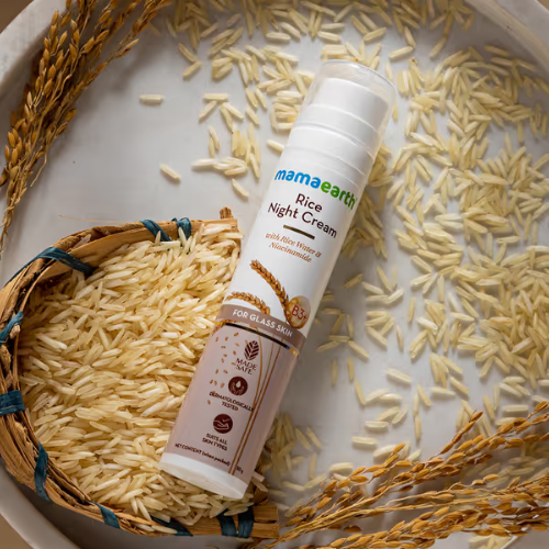 Mama Earth Rice Night Cream With Rice Water & Niacinamide for Glass Skin - 50 g