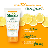 Simple Vitamin C Glow Facial Wash + Moisturising Gel Combo