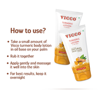 Vicco Turmeric Lotion in Oil Base | Ayurvedic Moisturizing Lotion for Soft & Healthy Skin
