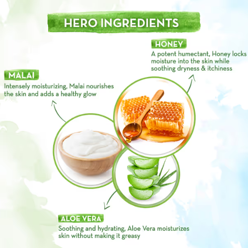 Mama Earth Honey Malai Oil-Free Face Moisturizer with Honey & Malai For Nourishing Glow - 80 g