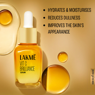 Lakmé 9to5 Vitamin C+ Serum – Brightening & Anti-Dullness Daily Serum | 15 ml