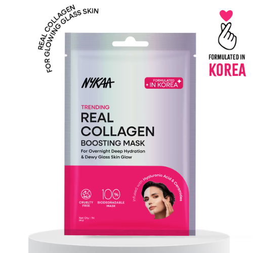 Nykaa Skin Real Collagen Mask – Hydrates, Brightens And Gives Dewy Skin Overnight - Formulated In Korea (34g)