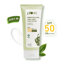 Plum Green Tea & Zinc Super-Matte SPF 50 Sunscreen Gel for Oily Skin