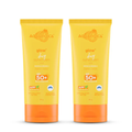 Aqualogica Glow+ Dewy Sunscreen Gel SPF 50+ PA++++ with Papaya & Vitamin C - 80g (Pack of 2)