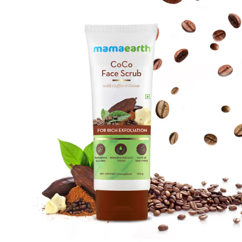 Mama Earth CoCo Face Scrub with Coffee and Cocoa for Rich Exfoliation - 100g
