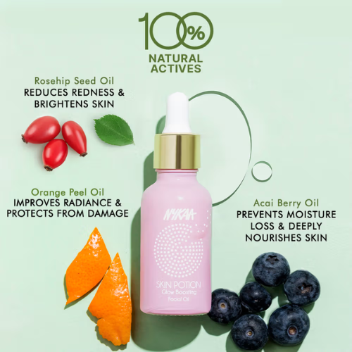 Nykaa Naturals Glow Boosting Serum Oil with Natural Vitamin C and Vitamin E (30ml)