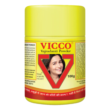 Vicco Vajradanti Powder | Ayurvedic Herbal Tooth Powder for Healthy Teeth & Strong Gums