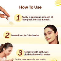 Mama Earth Vitamin C Daily Glow Face Pack with Vitamin C & Turmeric for Illuminating Skin - 100 g