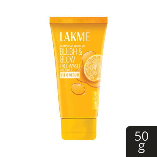 Lakmé Blush & Glow Brightening Lemon Facewash – With Vitamin C Serum | 50 g