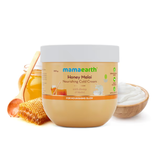 Mama Earth Honey Malai Cold Cream with Honey & Malai For Nourishing Glow - 200 g