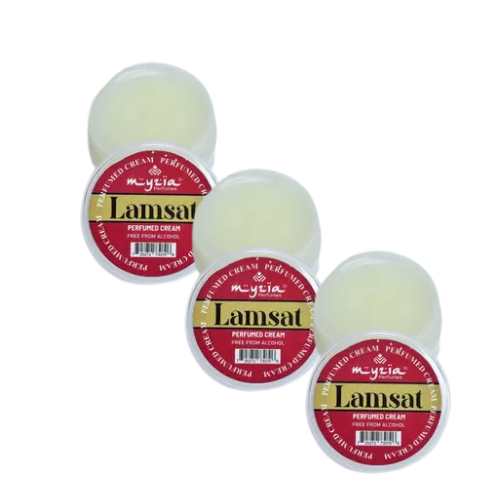 Myzia Lamsat Perfumed Body Cream – 10g | Soft Touch Fragrance (Pack of 3)