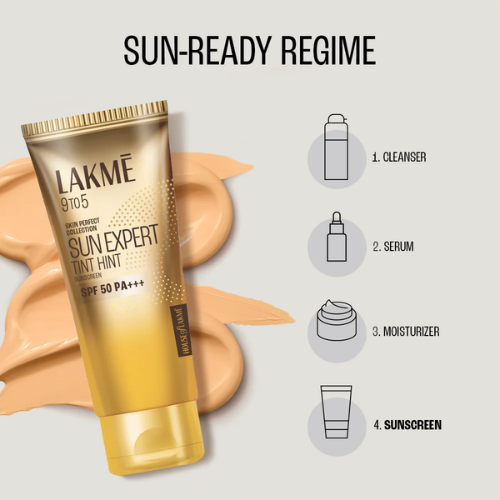 Lakmé Sun Expert Tinted Sunscreen SPF 50 PA+++ – Broad Spectrum UVA/UVB & Blue Light Protection | Matte Finish | 50 ml