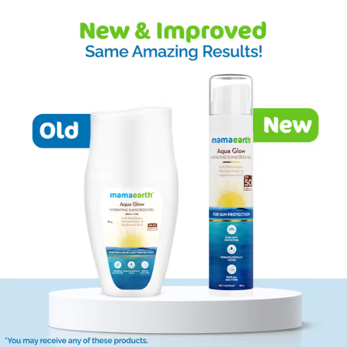 Mama Earth Aqua Glow Hydrating Sunscreen Gel with Himalayan Thermal Water and Hyaluronic Acid - 50 g