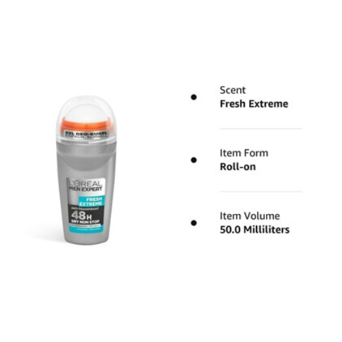 L'OREAL Paris Men Expert Deodorant Roll On 50Ml (Fresh Extreme)