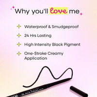 Nykaa Black Magic Smudgeproof Kajal Eyeliner Pencil Lasts Upto 24 Hours - Black
