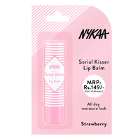 Nykaa Serial Kisser Moisturising Lip Balm With Shea Butter & Vitamin E - Strawberry (4.5g)