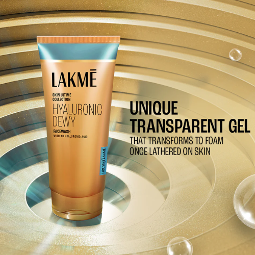 Lakmé Hyaluronic Dewy Facewash – 4D Hyaluronic Acid for Deep Hydration & Glowing Skin | 100 g