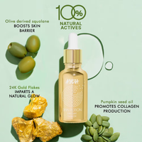 Nykaa Naturals Skin Potion 24K Gold Collagen Boosting Face Oil Serum with Squalene (30ml)