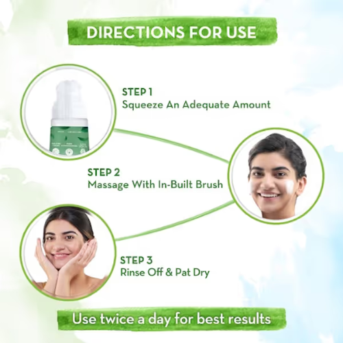 Mama Earth Green Tea Face Wash With Green Tea & Collagen For Open Pores - 100 ml