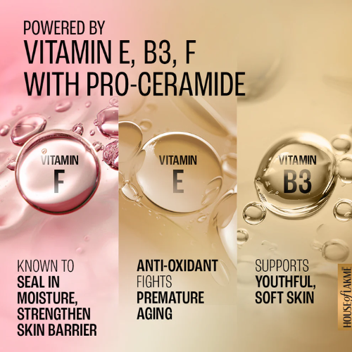 Lakmé Dew Drama Facewash – Pro-Ceramides & 6% Vitamin E + B3 + F Complex for Glowing Skin | 100 g