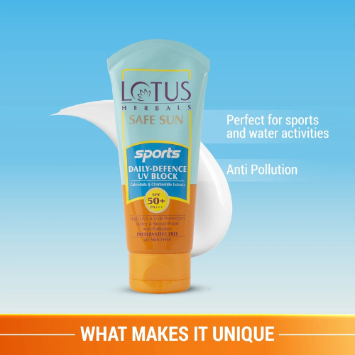 Lotus Safe Sun Sports Daily-Defence Sunscreen SPF 50+