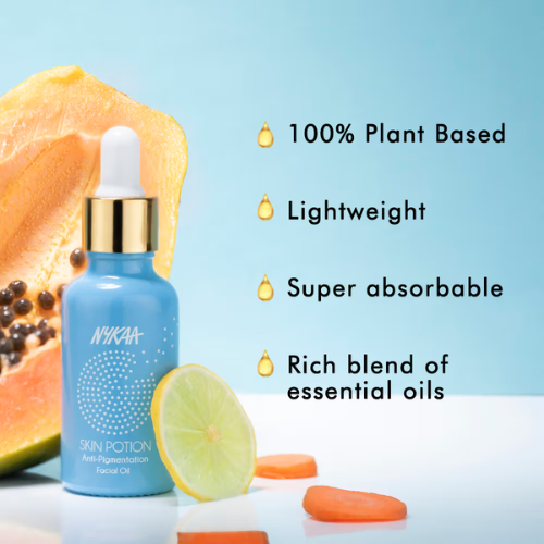 Nykaa Naturals Anti-Pigmentation Facial Oil Serum with Papaya for Exfoilation and Even skin tone (30ml)