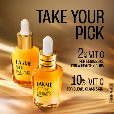 Lakmé Vit C Brilliance Serum – 10% Vitamin C Complex for Brighter, Tighter Glass Skin | 30 ml