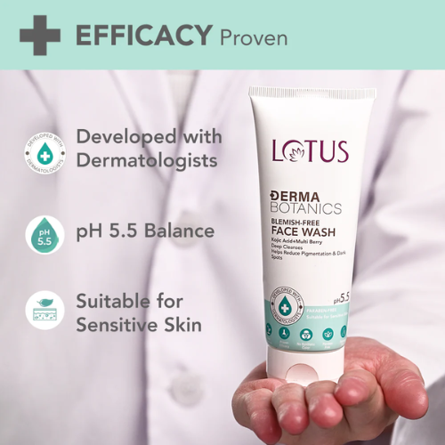 Lotus Kojic Acid + Berry Facewash | Blemish-Free Brightening