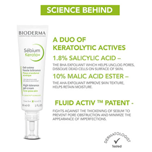 Bioderma Sébium Kerato+ | Anti-Blemish Gel Cream Spot Corrector