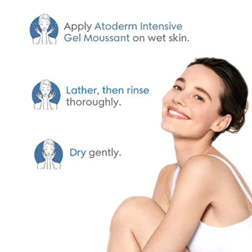 Bioderma Atoderm Intensive Gel Moussant | Anti-Itching Cleanser with Niacinamide