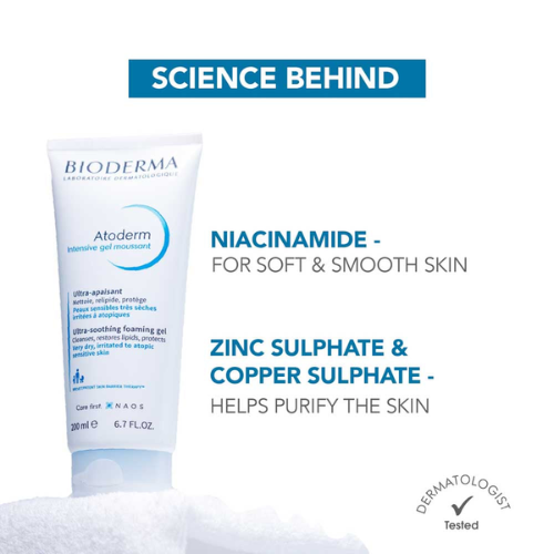 Bioderma Moisturizer & Cleanser Combo | Atoderm Crème Ultra 200 ml + Atoderm Intensive Gel Moussant 200 ml