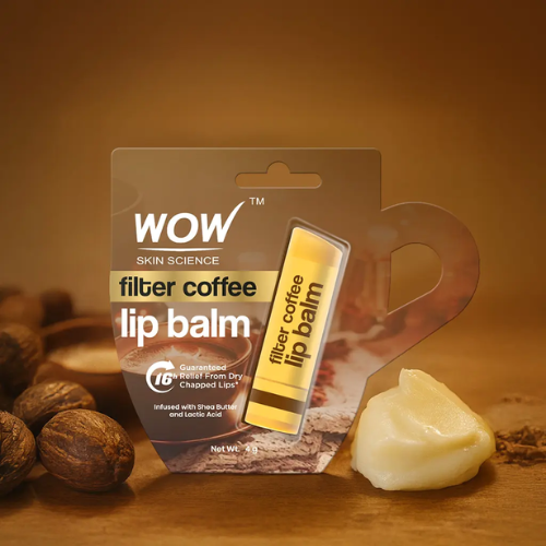 WOW Filter Coffee Lip Balm for Relief From Dry Chapped Lips