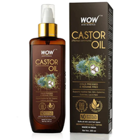 WOW 100% Pure Castor Oil For Stronger Hair, Skin & Nails | 200 ml