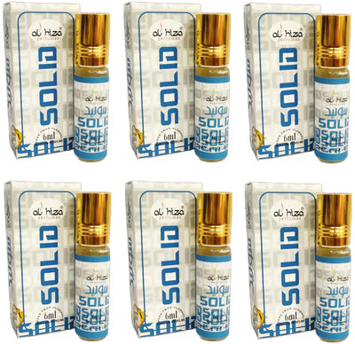 Al-Hiza Solid Attar - 6ml Roll On | Concentrated Perfume Oil (Pack of 6(