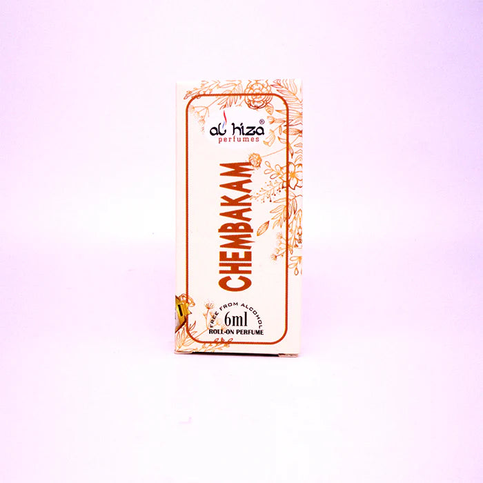 Al-Hiza Chembakam Attar - 6ml Roll On | Floral & Long Lasting Fragrance (Pack of 3)