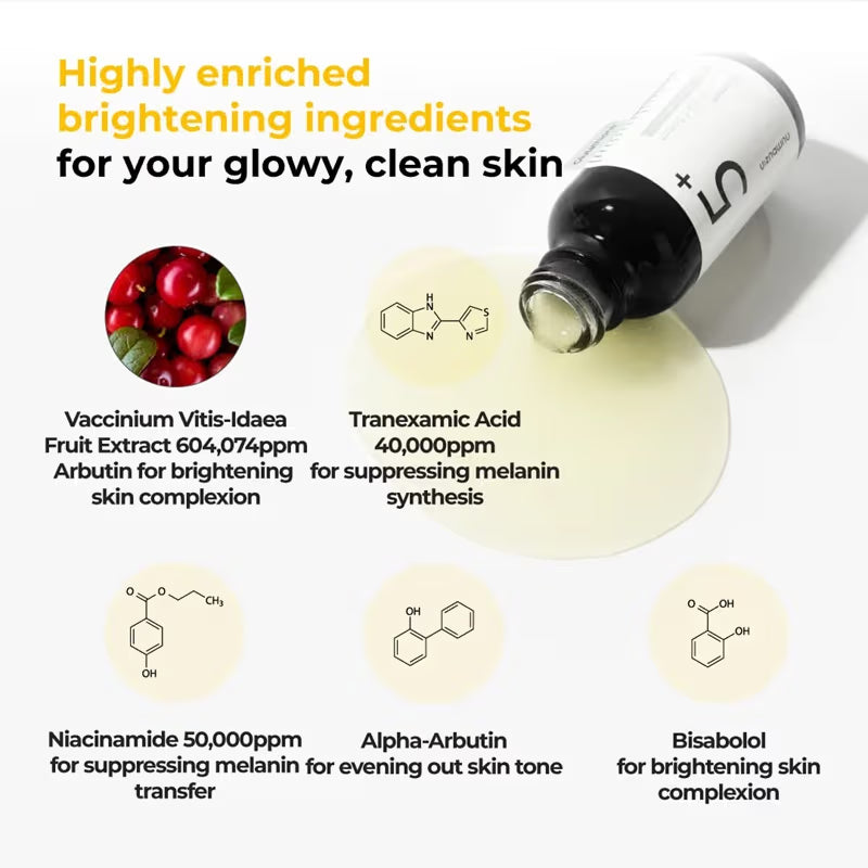 Numbuzin No.5 Vitamin Concentrated Serum (30ml) | TXA & Niacinamide for Hyperpigmentation