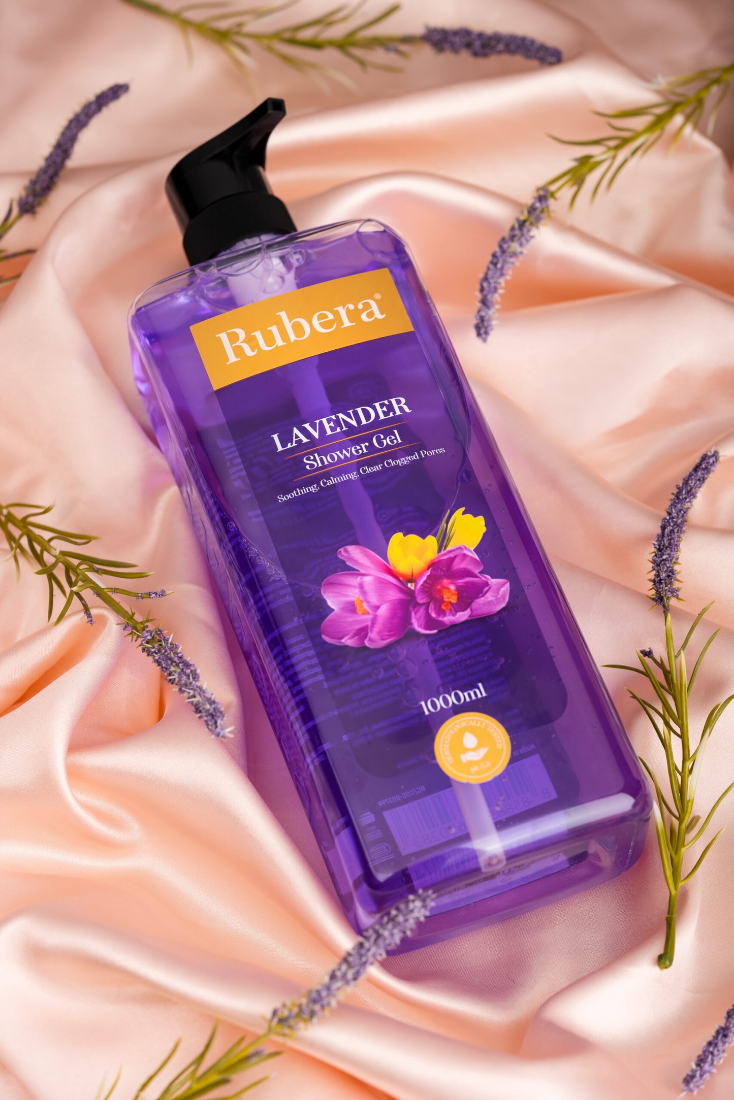 Rubera® Lavender Shower Gel – Relaxing & Refreshing Body Cleanser (1000ml)