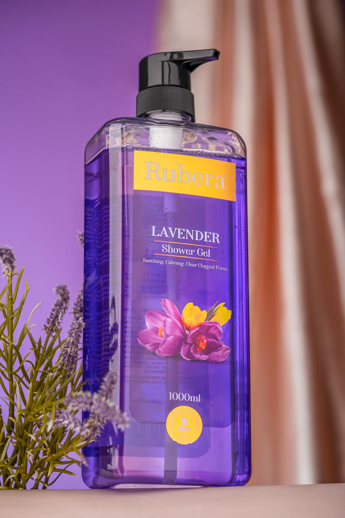 Rubera® Lavender Shower Gel – Relaxing & Refreshing Body Cleanser (1000ml)