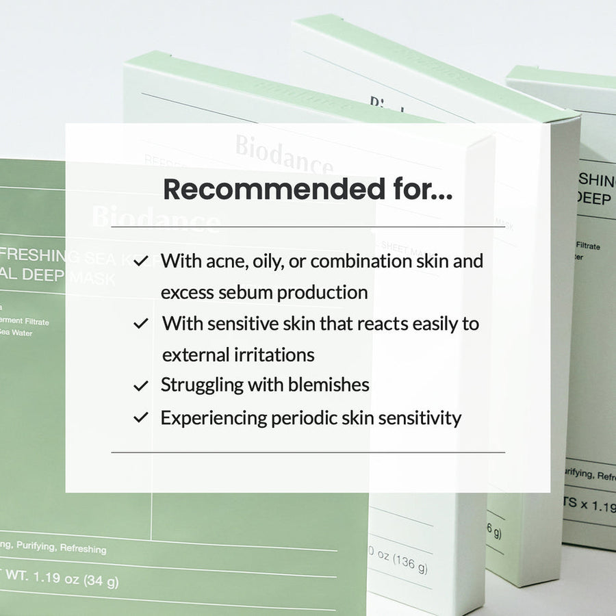 Biodance Refreshing Sea Kelp Real Deep Mask (4 sheets)