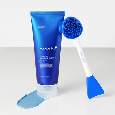 Medicube Zero Pore Blackhead Mud Facial Mask - Skin Cooling & Pore Tightening - 3 Minute Quick Dry Formula with AHA, BHA, PHA, and Pore-Purifying Clay - Korean Mud Mask 3.52 oz